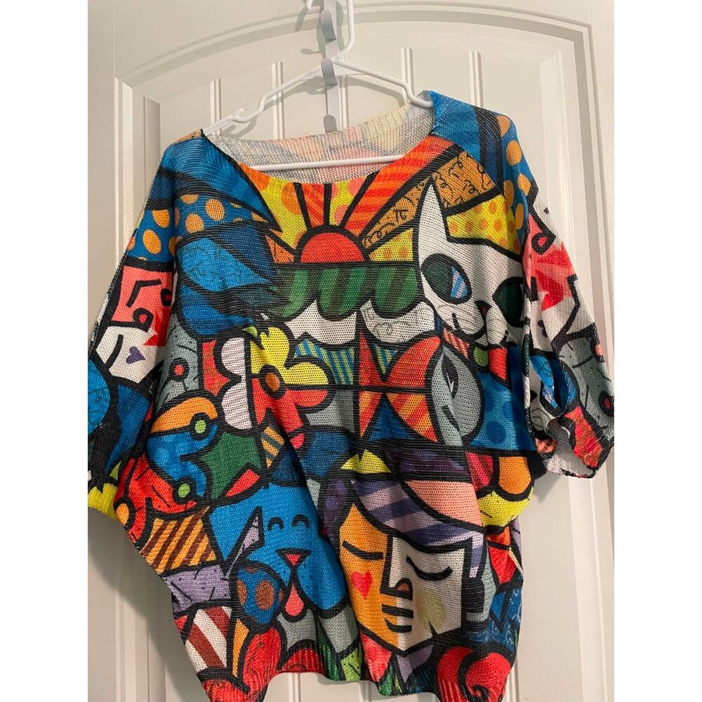 Ladies Retro Bright Artistic Design, Dopamine, Bold Top
